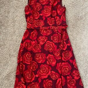 Floral Red Dress Anne klein Size 12